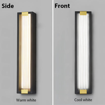 Barrios - Stainless Steel Rectangular Acrylic Outdoor Wall Light