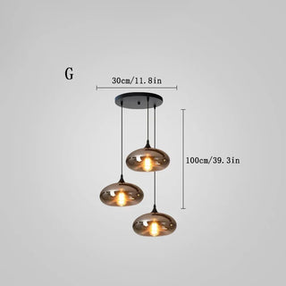 Filomena - Multi Head Modern Smoked Shade Pendant Chandelier Ceiling Light