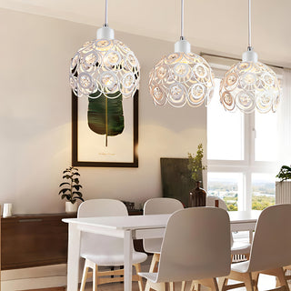 Douglas - Round Flower Hanging Glass Pendant Ceiling Light