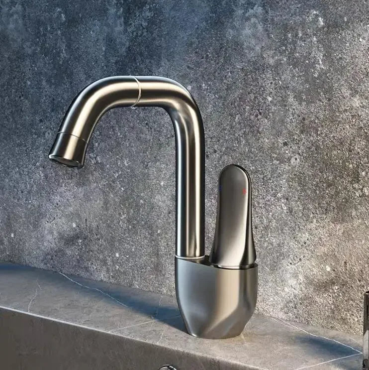 Moriah - Elegant 360 Degree Rotary Upturn Lift Curved Spout Single-Handle Tap