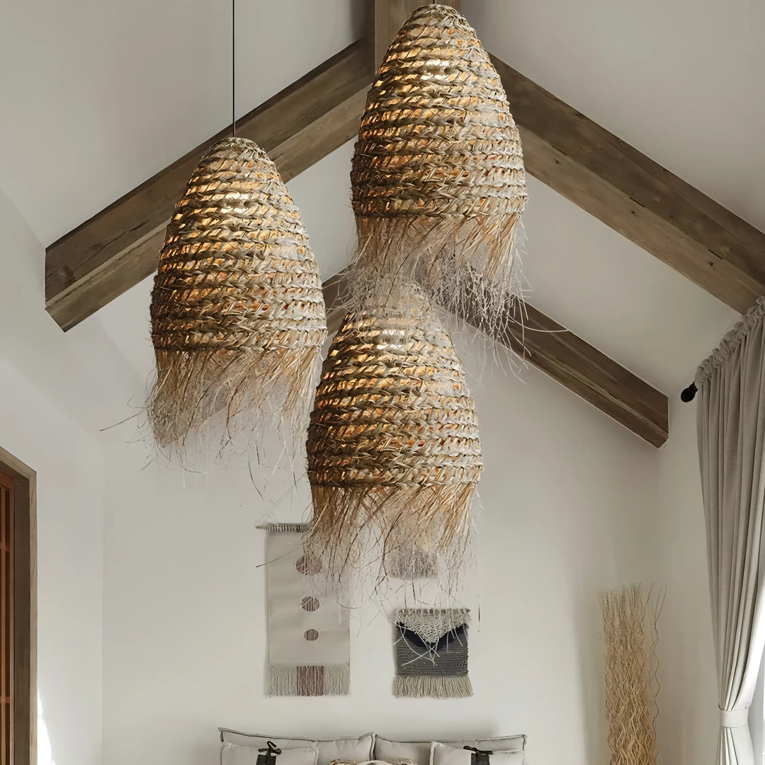 Humberto - Wicker Rattan Pendant Round Ceiling Light