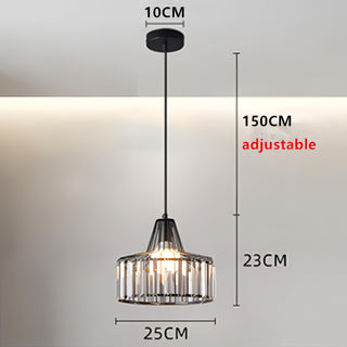 Guillermo - Caged Frame Glass Round Modern Hanging Pendant Ceiling Light