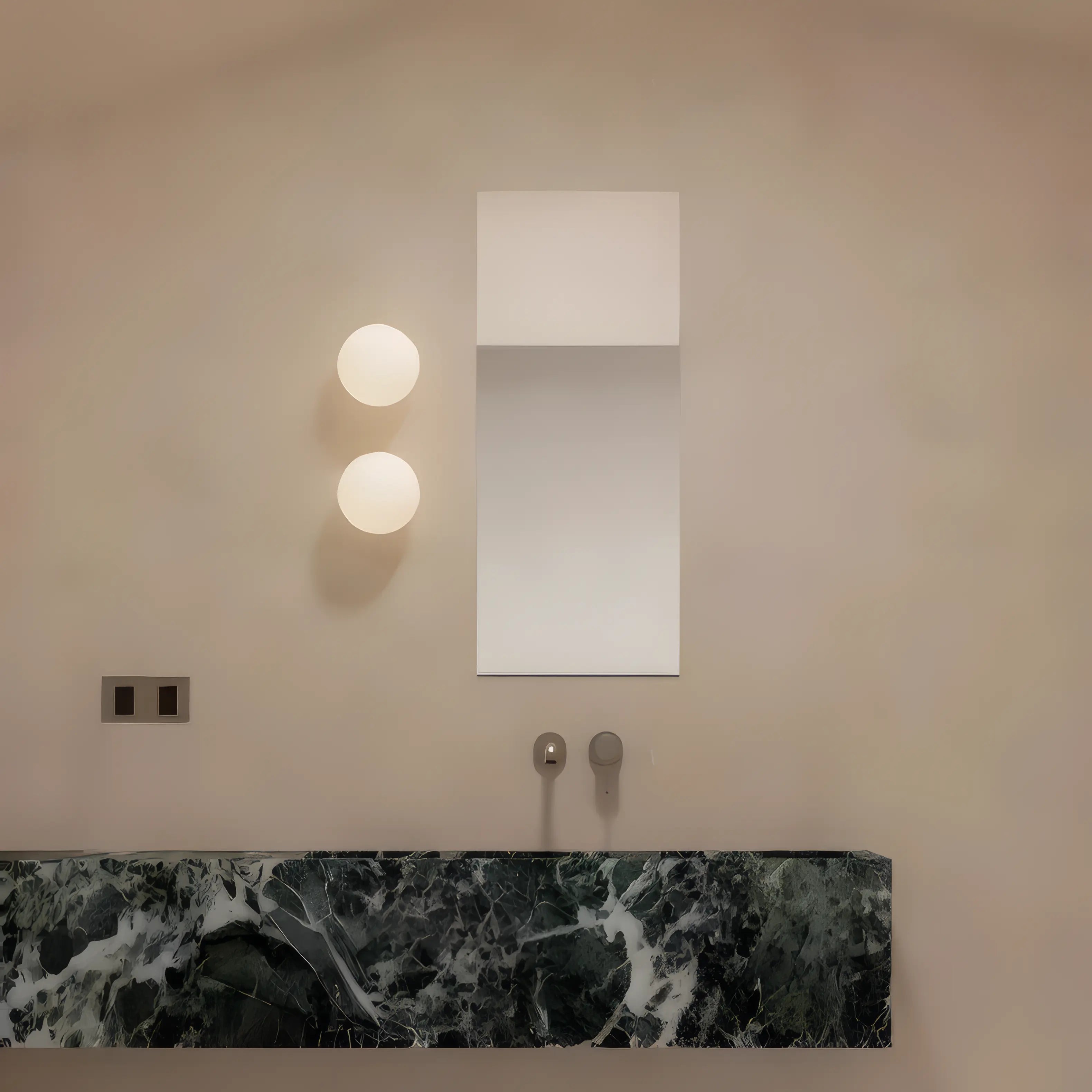 Aditya - Modern White Milk Glass Shade Circular Wall Light