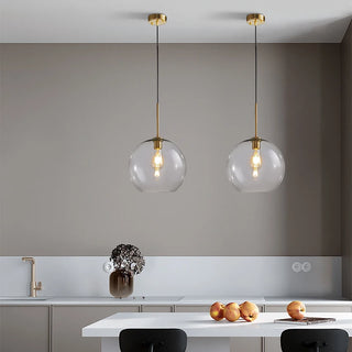 Longan - Modern Industrial Glass Coloured Ball Hanging Pendant Ceiling Light