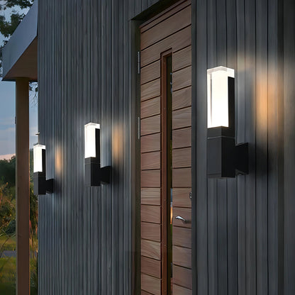 Spivey - Modern Black LED Motion Sensor Outdoor Wall Light