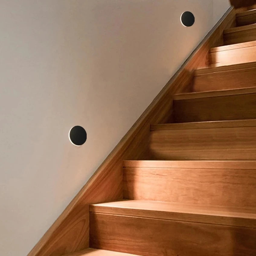 Davion - LED Waterproof Modern Round Wall Stair Light