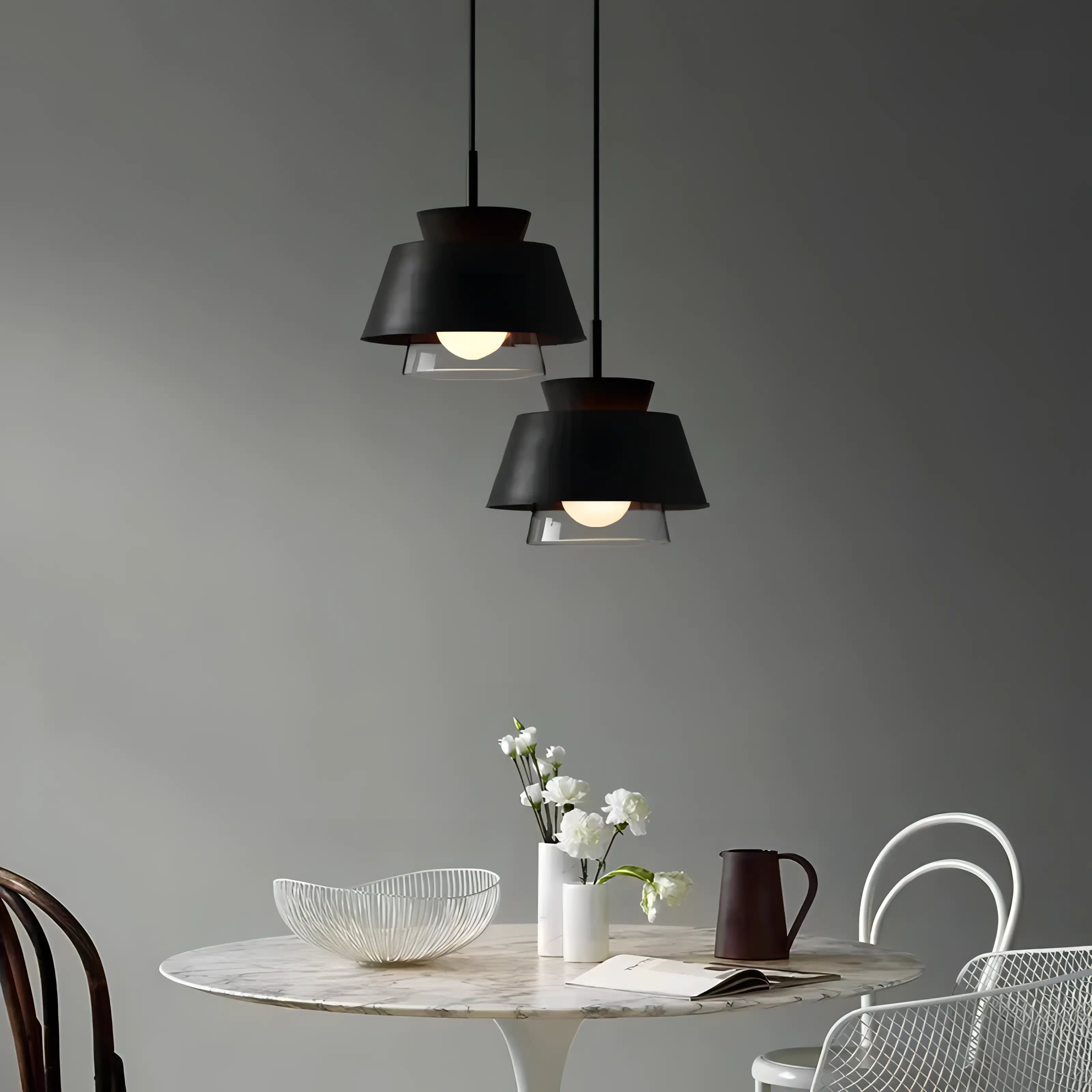 Samantha - Glass Round Pendant Ceiling Light