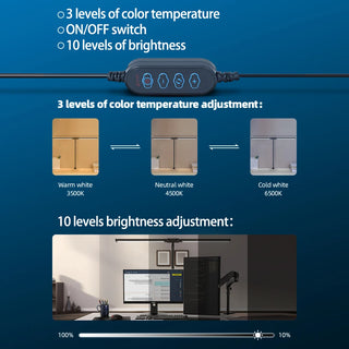 Amaro - Double Head LED Desk Computer Dimmable Desk Light