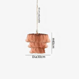 Burak - Tassel Layered Circular Hanging Chandelier