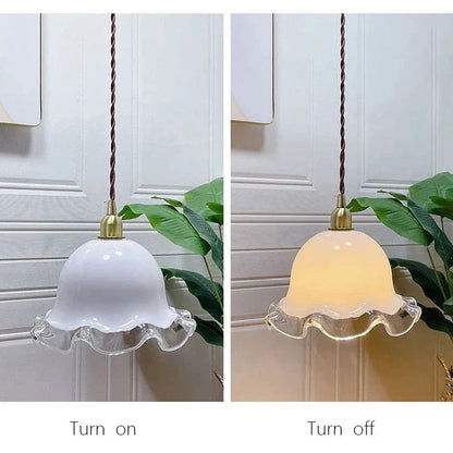 Serena - Glass Flower Hanging Ceiling Light