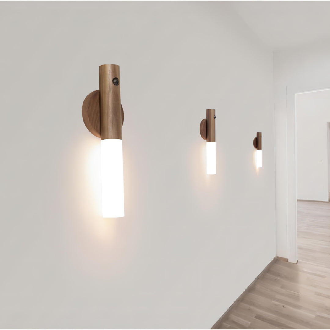 Mylo - Detachable Sensor On/Off Reachable Wood Wall Light