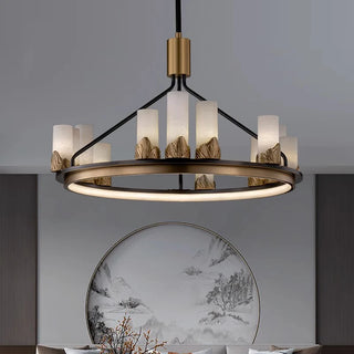 Petra - Modern Round Candle Style Ceiling Chandelier