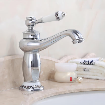 Canaan - Hot/Cold Retro Porcelain Single Lever Basin Tap