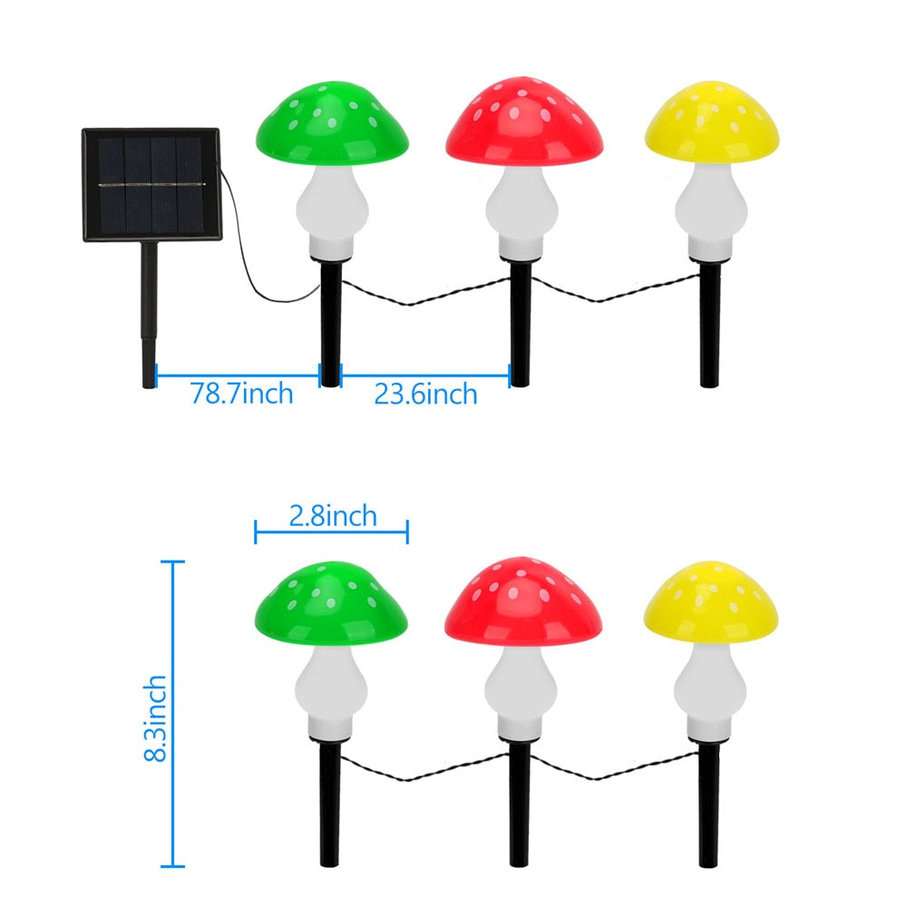 Eara - Solar Mushroom Multicolour Garden Light