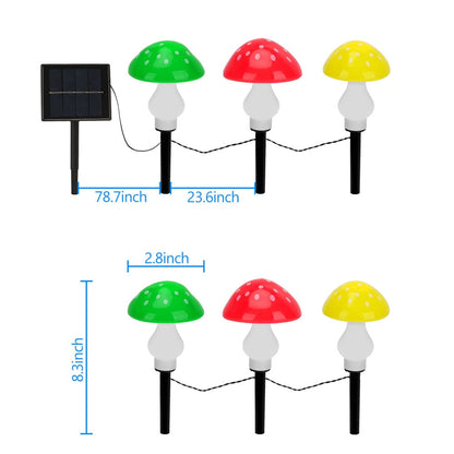 Eara - Solar Mushroom Multicolour Garden Light
