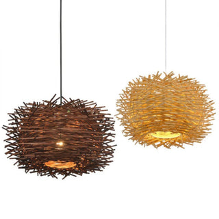 Pardo - Japanese Wooden Nest Hanging Pendant Ceiling Light