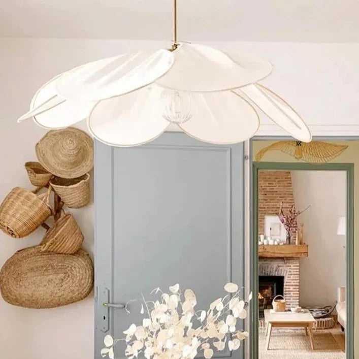 Milana - Fabric Flower Big Shade Hanging Pendant Ceiling Light