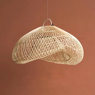 Bernardo - Wicker and Rattan Round Pendant Ceiling Light