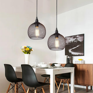 Cullen - Vintage Industrial Wire Cage Ceiling Pendant Light