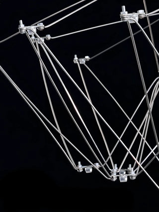 Cera - Modern Metal Wire Multi LED Light Hanging Ceiling Chandelier