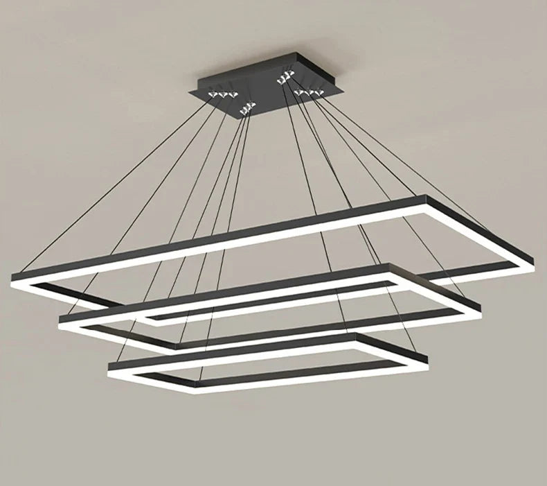 Modern Hanging Rectangle Chandelier
