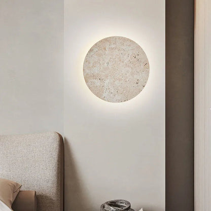 Vasilis - Natural Stone Circular Wall Lamp
