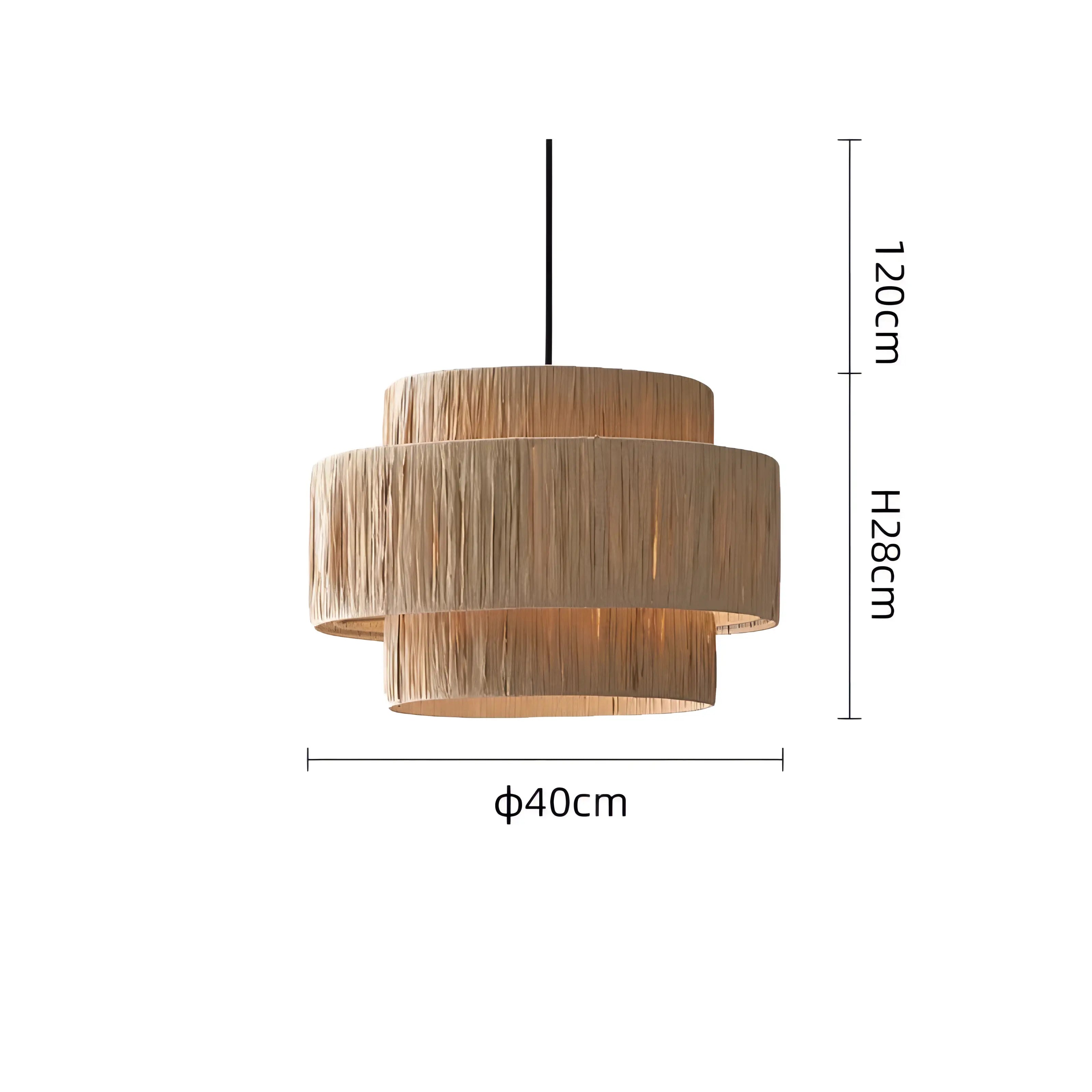 Hiatt - Wicker Rattan Pendant Ceiling Light