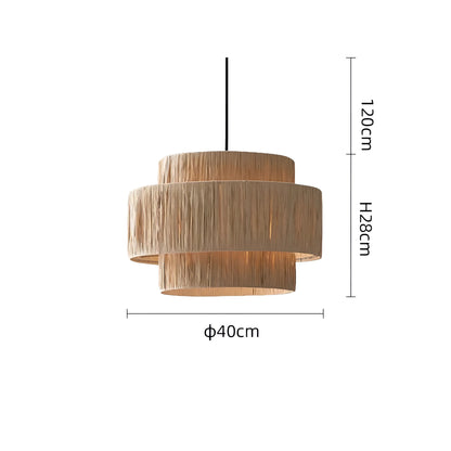 Hiatt - Wicker Rattan Pendant Ceiling Light