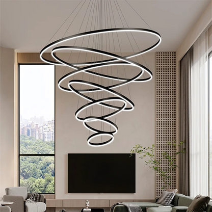 Navar - Modern Hanging Round Ring Ceiling Chandelier