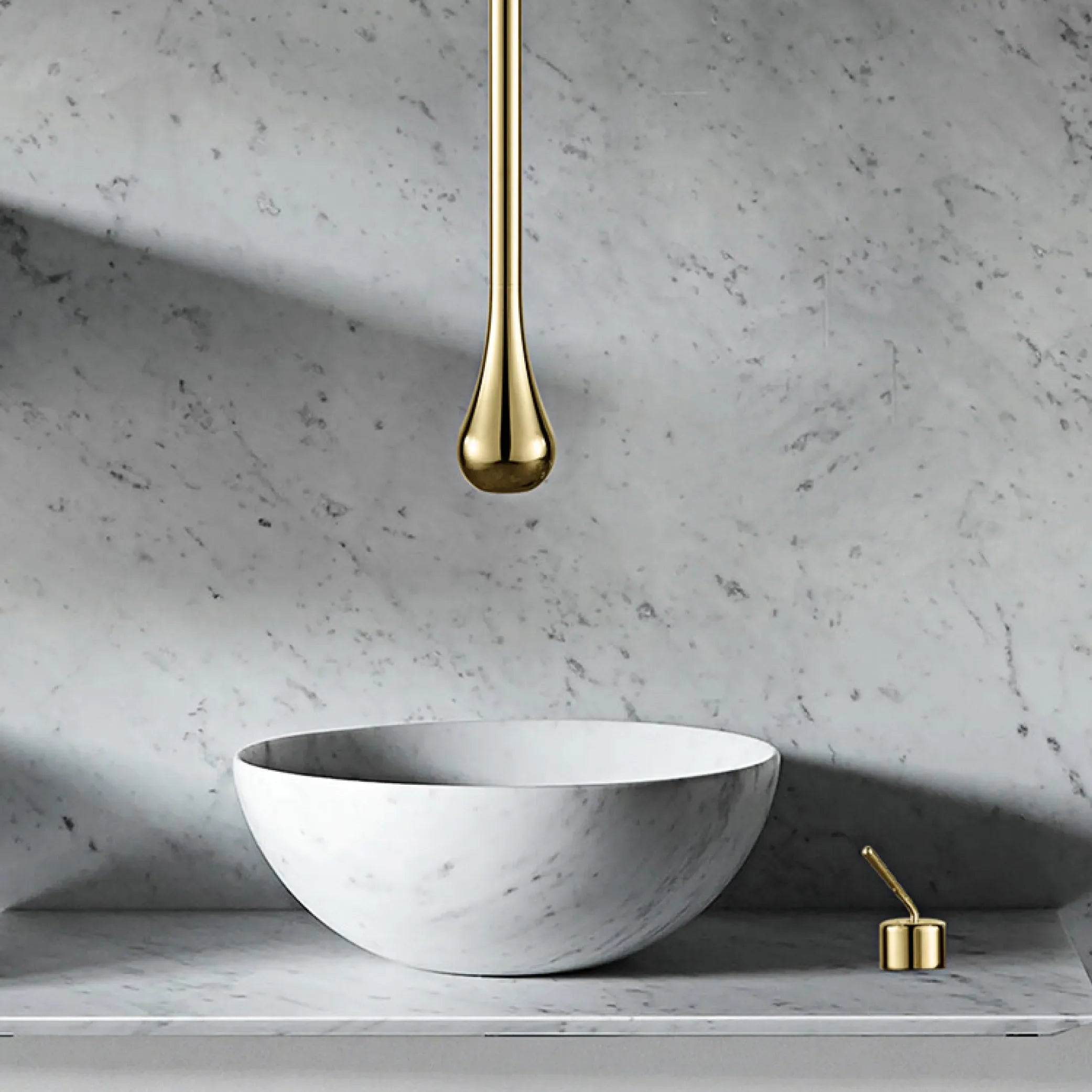 Akpabio - Ceiling Fixed Hanging Modern Basin Mixer Tap Single Lever