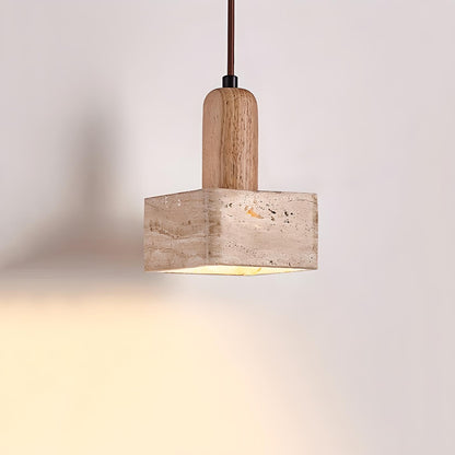 Franciska - Square Stone Hanging Pendant Ceiling Light