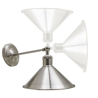 Mejia - Brushed Silver Cone Wall Light