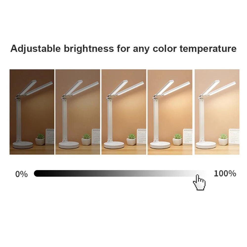 Brinkley - LED 3 Levels Dimmable Touch USB Rechargeable Desk Light