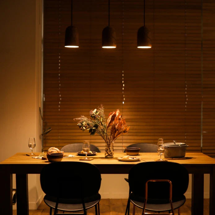 Ester - Modern Natural Wooden Walnut Dome Hanging Pendant Ceiling Light