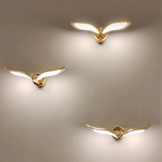 Libero - Abstract Gold LED Bird Wall Light