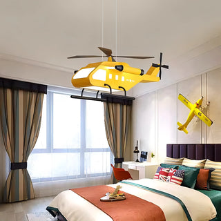 Anguiano - Hanging Combat Helicopter Children's Ceiling Light