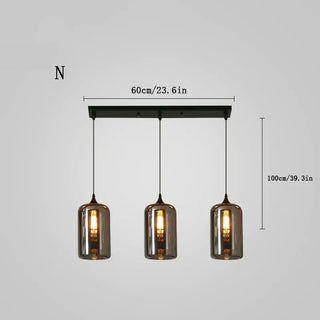 Filomena - Multi Head Modern Smoked Shade Pendant Chandelier Ceiling Light