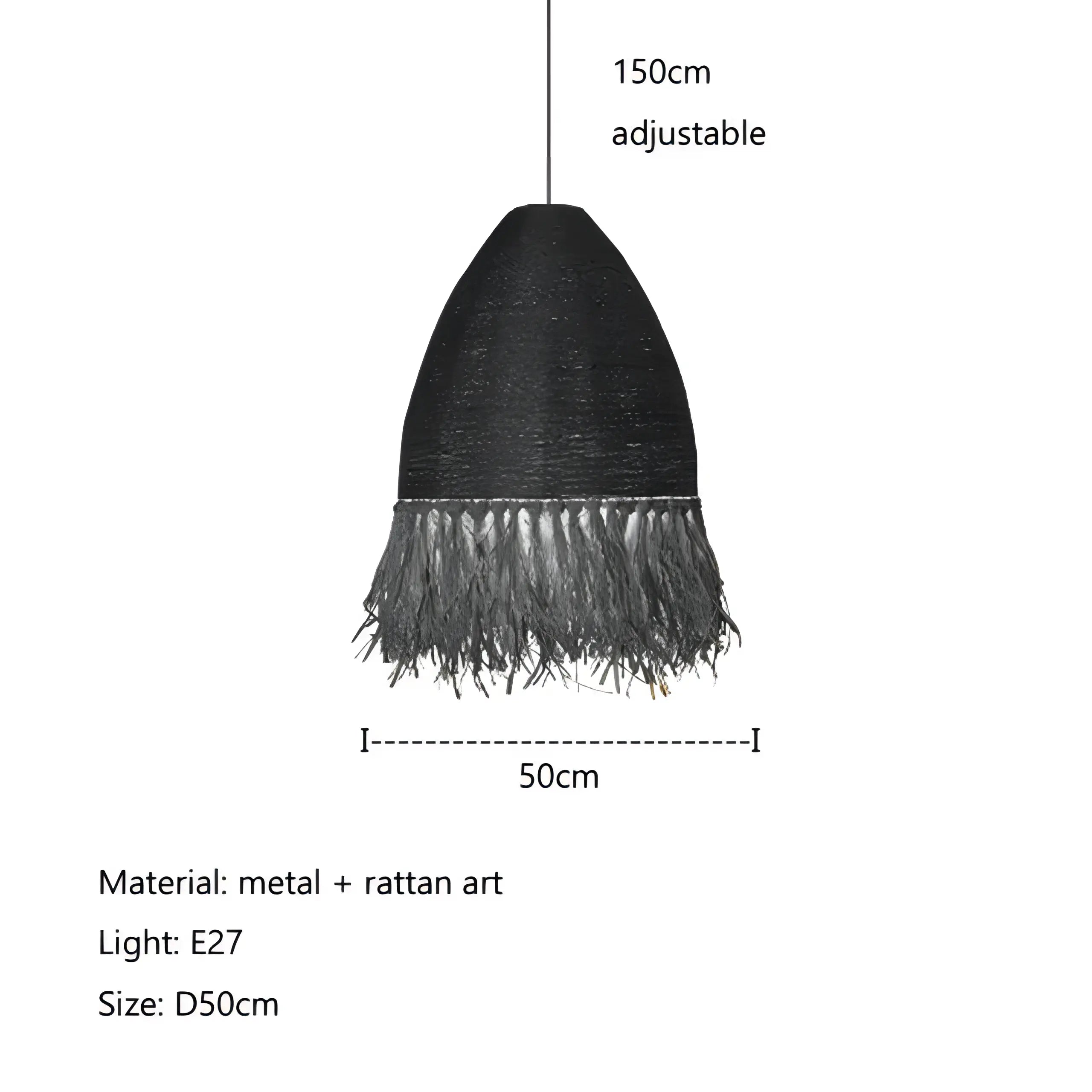 Anika - Wicker Hand-Knitted Pendant Round Ceiling Light