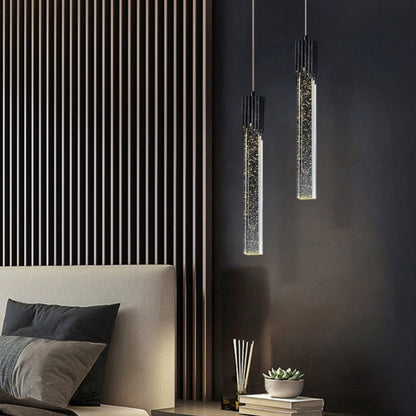 Ortrun - Modern Crystal Sparkle Pendant Tube Hanging Ceiling Light