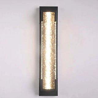 Waldron - Modern Stainless Steel LED Patterned Glass Wall Light