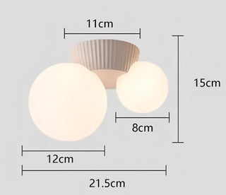 Norma - Retro Modern Double Head Round Ball Ceiling Light