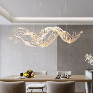 Boston - Glass bead Wave Hanging Ceiling Light Chandelier