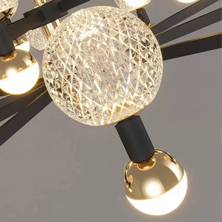 Uma - Modern Glass Ball Multi Head Ceiling Chandelier