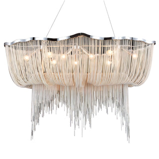 Kannon - Semi Flush Chain Tassel Hanging Ceiling Light Chandelier