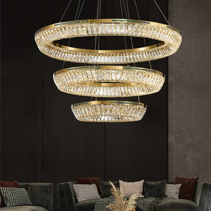 Betty - Crystal LED Ring Pendant Ceiling Chandelier