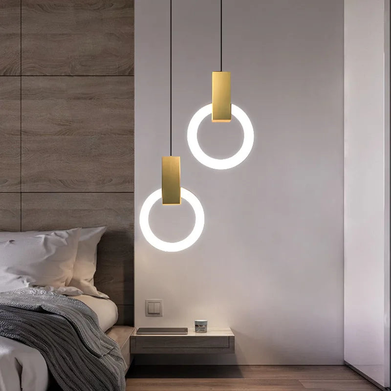 Omache - Modern LED Round Ring Hanging Ceiling Light