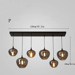 Filomena - Multi Head Modern Smoked Shade Pendant Chandelier Ceiling Light