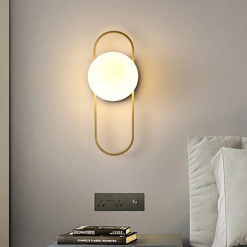 Celerino - Modern Minimalistic Oval Glass Cylinder Wall Light
