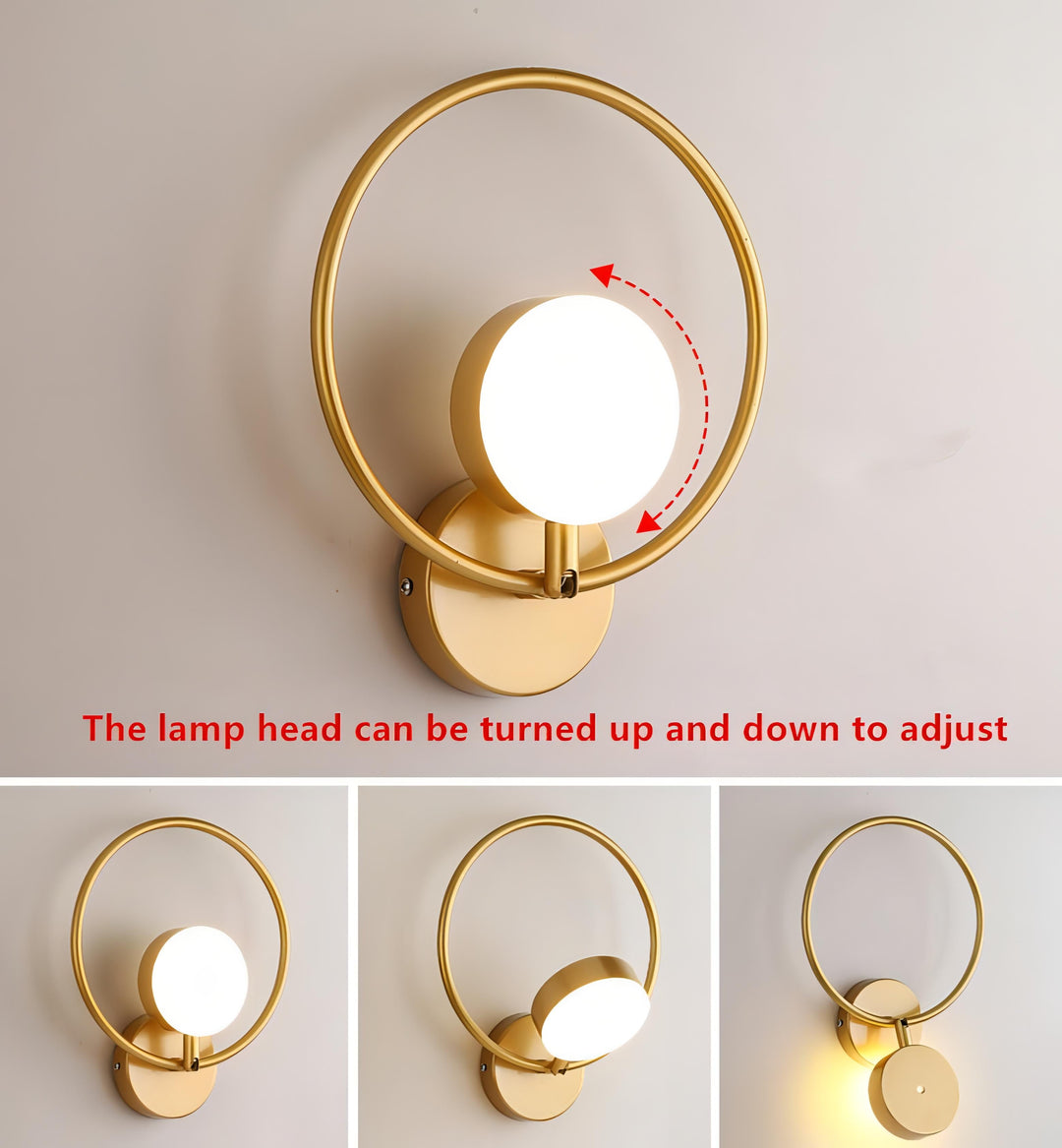 Avyaan - Modern Round Adjustable Bulb Angle Wall Light