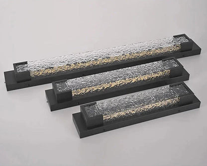 Waldron - Modern Stainless Steel LED Patterned Glass Wall Light